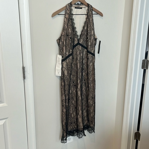 Elie Tahari Black Overlay Lace Dress NWT Size 14 - Picture 2 of 9